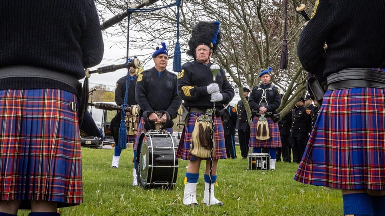 Suffolk County Police Emerald Society Pipes and Drums at the...